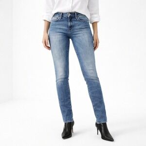 DKNY JEANS Soho Skinny Womens Size 12‎ Long 32" Inseam Blue Denim Stretch L